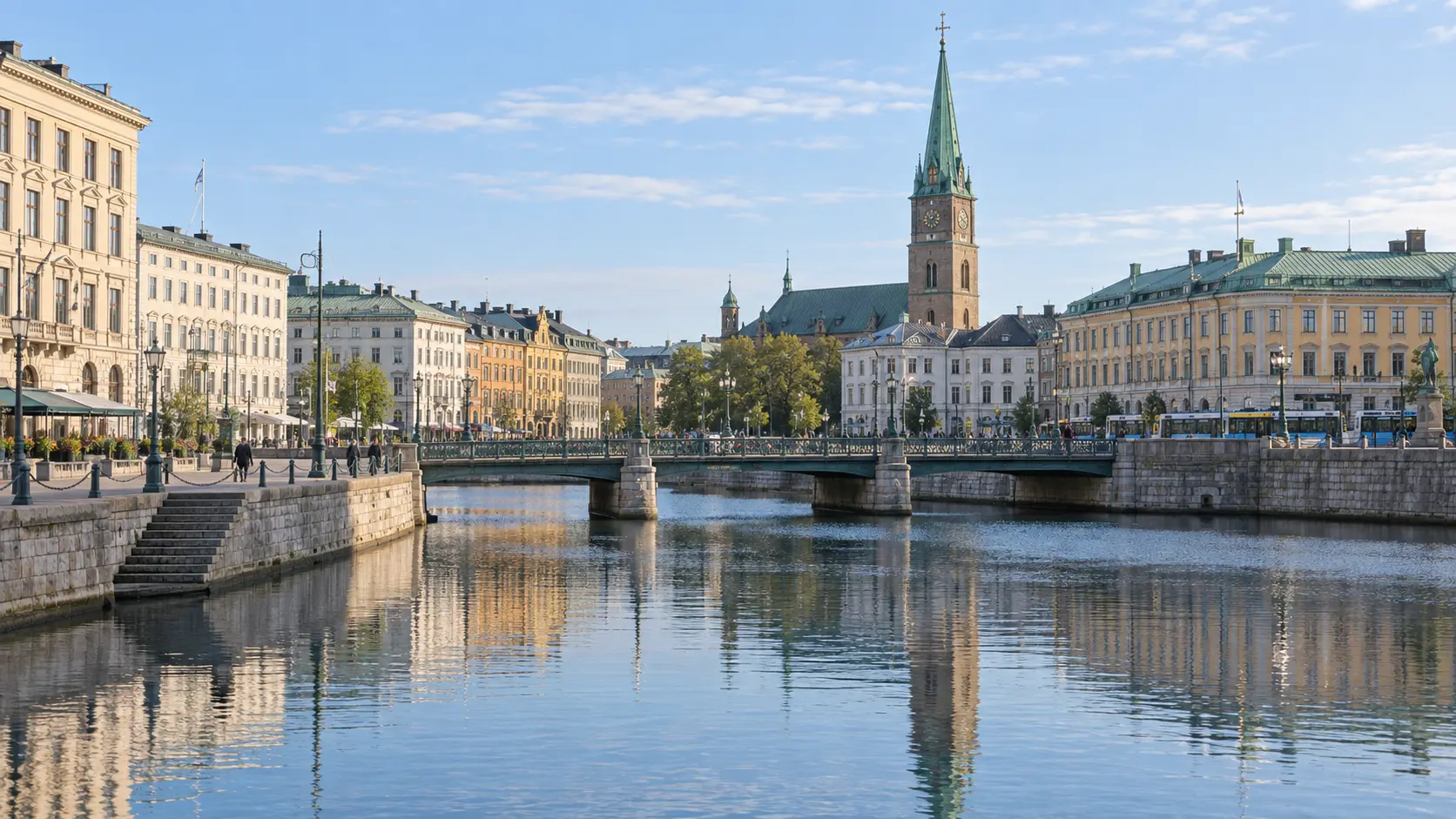 Illustration av Göteborgs stadsmiljö